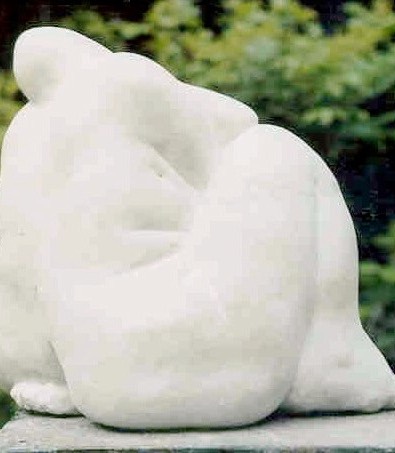 sitzende, carrara-marmor, 30 cm