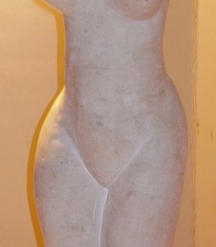 torso, kalkstein, 45 cm