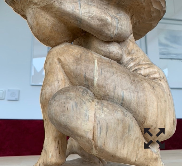 karyatide, lindenholz 45cm