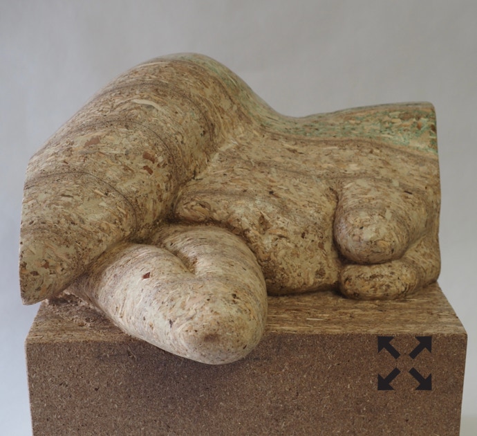 Liegende, spanplattenblock 20/15/30cm, 2025