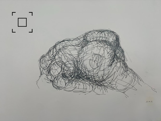 rückenakt, bleistift